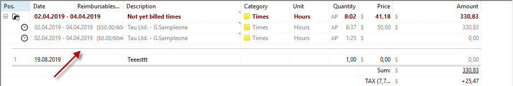 trennlinie einfuegen