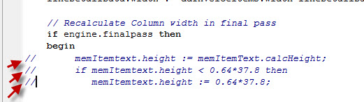 reportanpassung_auskommentieren